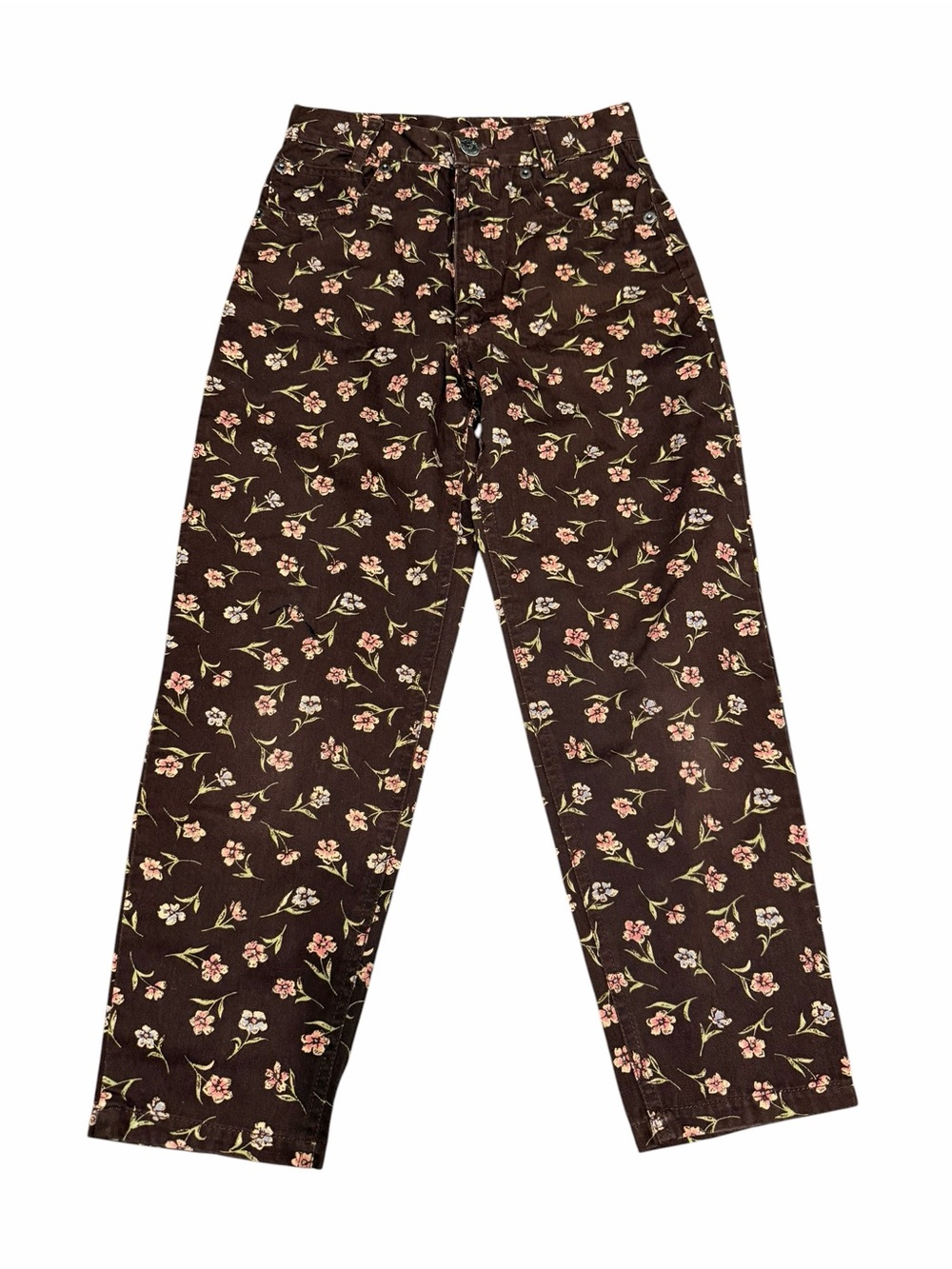 Vintage Duck Head Girls Straight Leg‎ Jeans | Brown Floral | Size 7